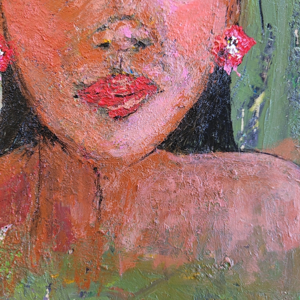 Original Frida Kahlo Inspired Acrylic Painting on Upcycled Wood Board, 8x10" - Picture 12 of 13